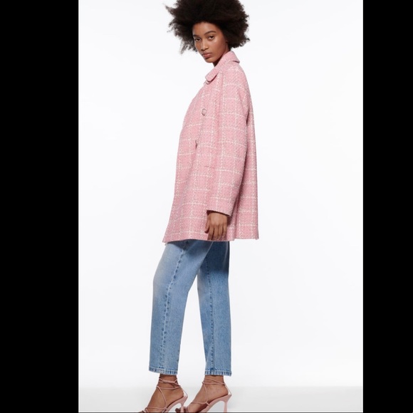 TEXTURED PLAID COAT || ZARA || YKCLOSET - Picture 6 of 10